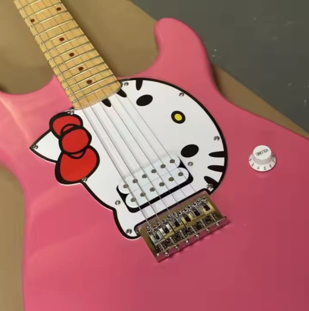 Hallo Kitty Pink Gitarre